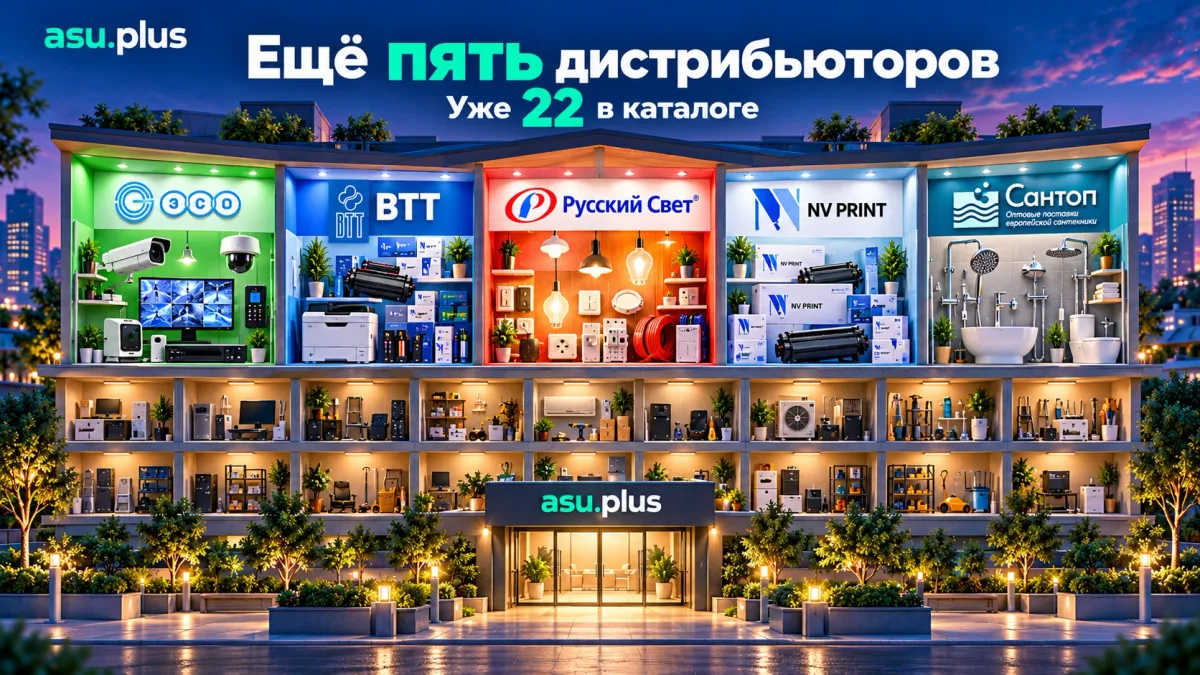Новые дистрибьюторы в каталоге asu-plus